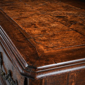 Rare Early 18th Century Louis XV Provincial Burr Elm Mazarin Commode 