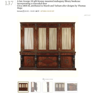 Regency Mahogany Partners Writing Table In The Manner Of George Smith 