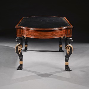 Regency Mahogany Partners Writing Table In The Manner Of George Smith 