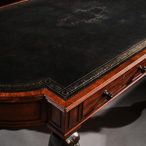 Regency Mahogany Partners Writing Table In The Manner Of George Smith 