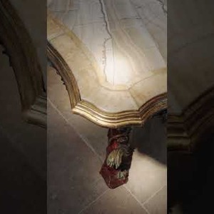 Italian carved wood faux bois vine branch polychrome centre table Video