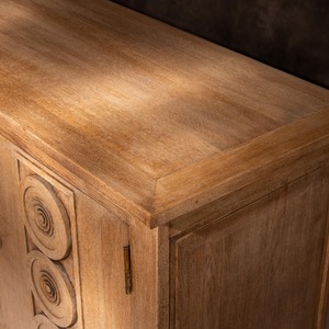 French Gaston Poisson Art Deco Oak Sideboard Buffet 1940