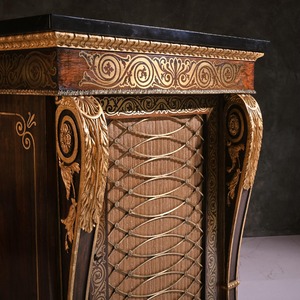 An Exceptionally Fine Pair of Regency Period Brass Inlaid Side Cabinets, Attributed to Louis Constantin Le Gaigneur 
