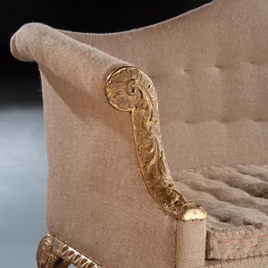 George II Giltwood Sofa on Lion Mask Hairy Paw Feet In The Manner of Giles Grendey 