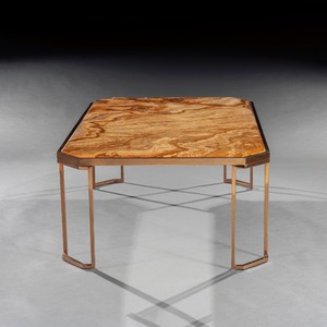 Mid Century Italian Coffee Table with Original Onyx Marble Top