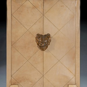 Maurice Jallot French Art Deco Parchment Inlaid Cabinet