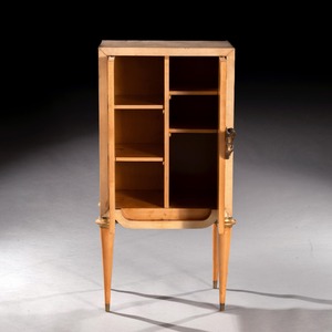 Maurice Jallot French Art Deco Parchment Inlaid Cabinet