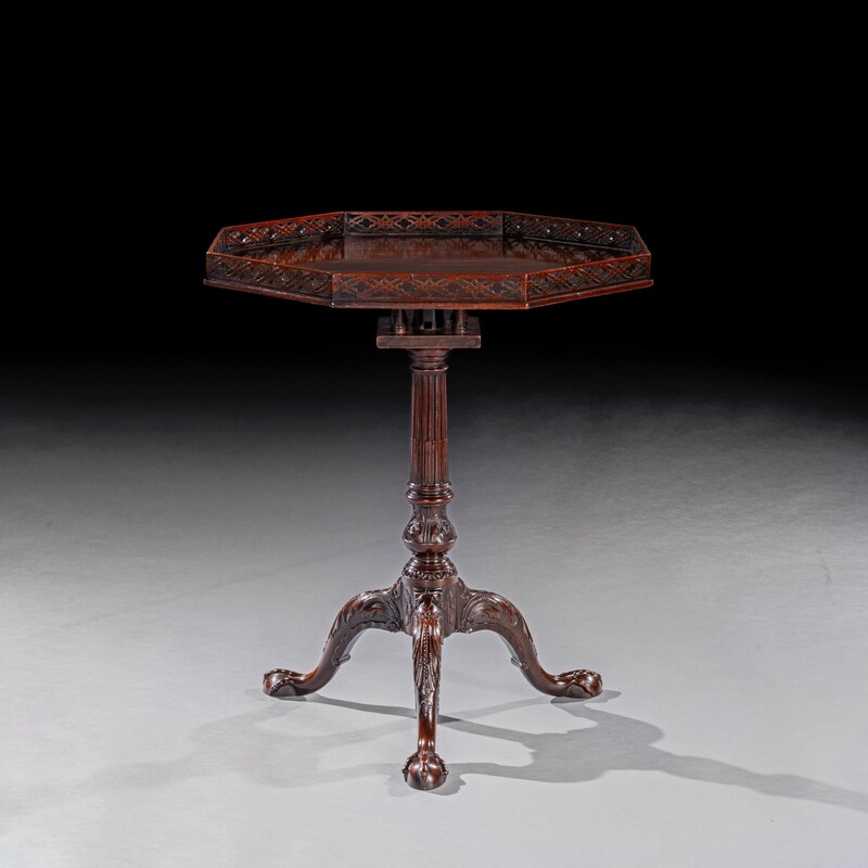 George III Mahogany Octagonal Tripod Table 