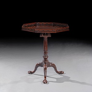 George III Mahogany Octagonal Tripod Table 