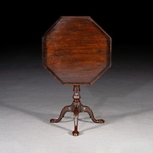 George III Mahogany Octagonal Tripod Table 
