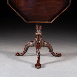 George III Mahogany Octagonal Tripod Table 