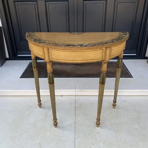 Georgian Painted Demi-Lune Pier Table Possibly by Seddon, Sons and Sons and Shackleton.