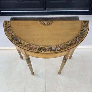 Georgian Painted Demi-Lune Pier Table Possibly by Seddon, Sons and Sons and Shackleton.