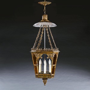 Napoleon Buonaparte’s Regency Gilt Brass Hall Lantern Supplied by George Bullock For Use at St Helena