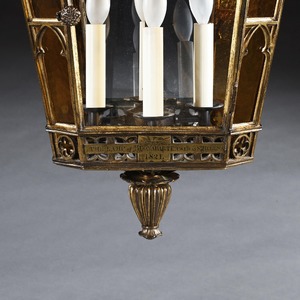 Napoleon Buonaparte’s Regency Gilt Brass Hall Lantern Supplied by George Bullock For Use at St Helena