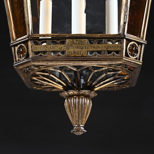 Napoleon Buonaparte’s Regency Gilt Brass Hall Lantern Supplied by George Bullock For Use at St Helena
