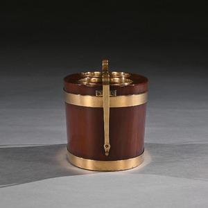 George III Brass Bound Mahogany Oval Table Wine Cooler