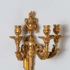 An Highly Important Set of Four Louis XV Ormolu Three-branch Wall-lights Circa 1770