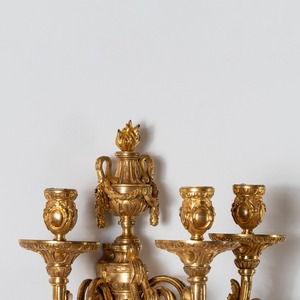 An Highly Important Set of Four Louis XV Ormolu Three-branch Wall-lights Circa 1770