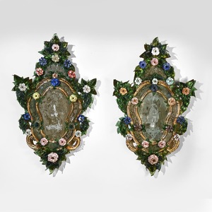 Pair of 18th Century Venetian Murano Glass Mirrors
