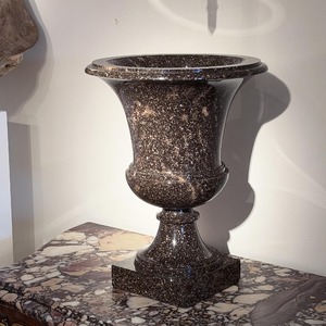 Grand Pair of Early 19th Century Swedish Blyberg Porphyry Campana Urns,