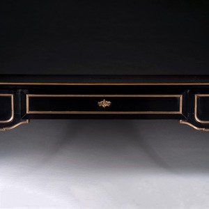 Late 19th Century French Ebonised Bureau Plat Writing Table 